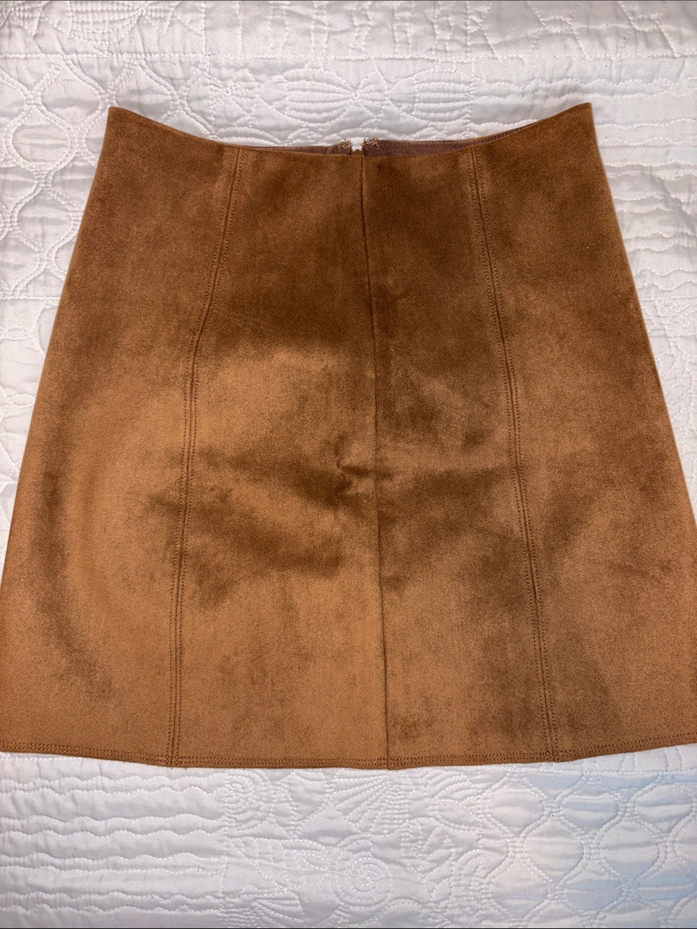 Aritzia Babaton Tan Suede Skirt High waisted
